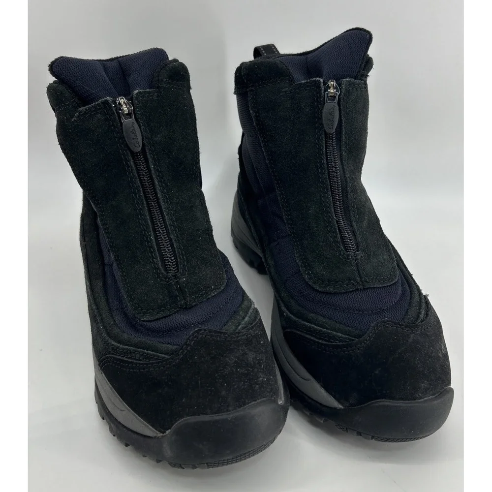 Cabela's Dry Plus Black‎ And Blue Leather Boots 84-1107 Thinsulate Size 8D